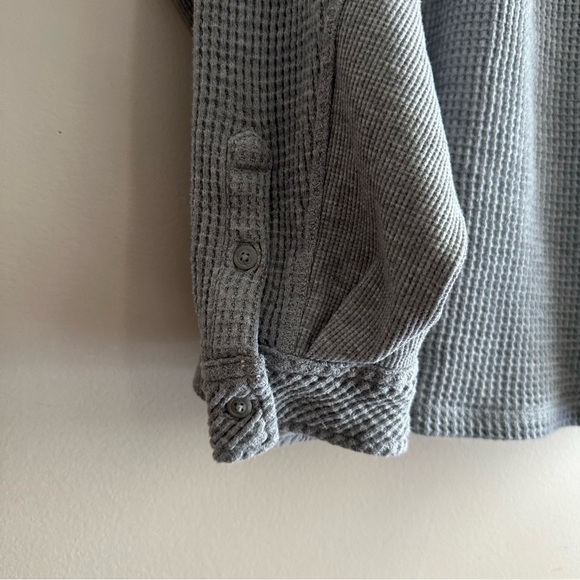Aerie • Lumberjane Waffle Shirt in Medium Heather Gray - Picture 8 of 8